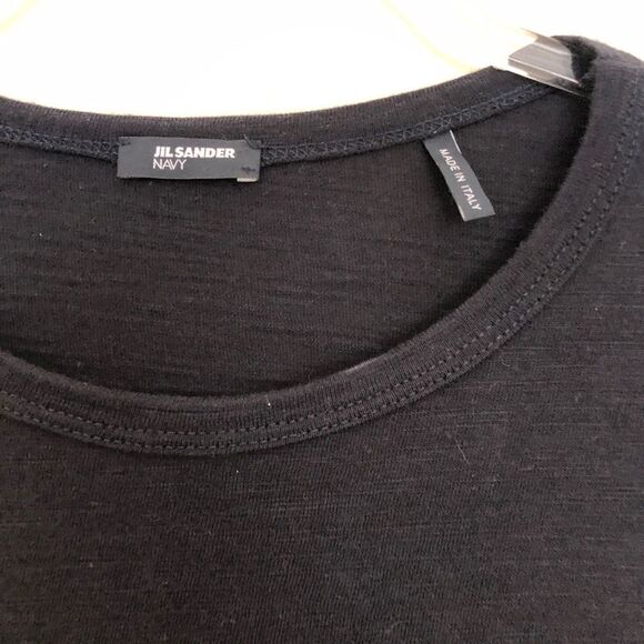 Jil Sander Navy Long Sleeve Faux Trim Blouse - Picture 3 of 4